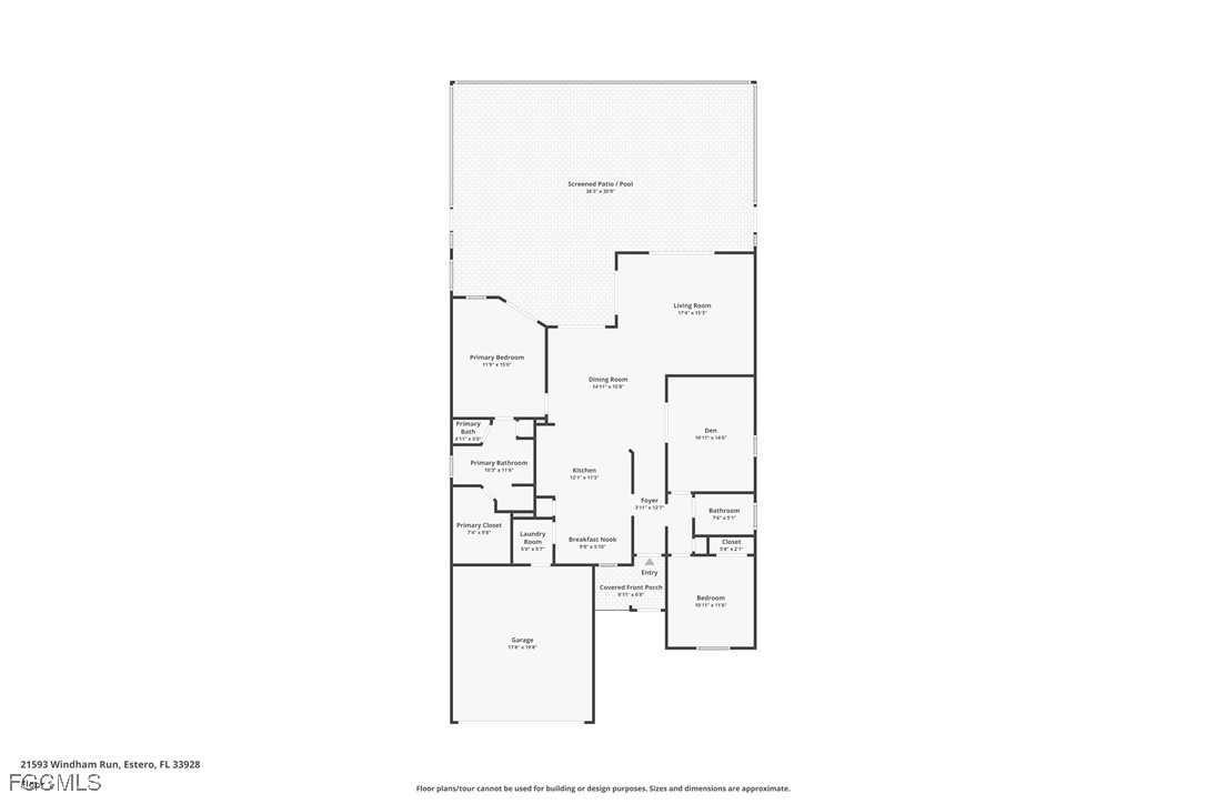 21593 Windham Run Estero, FL 33928 - Photo 40 of 49 a picture of floor plan