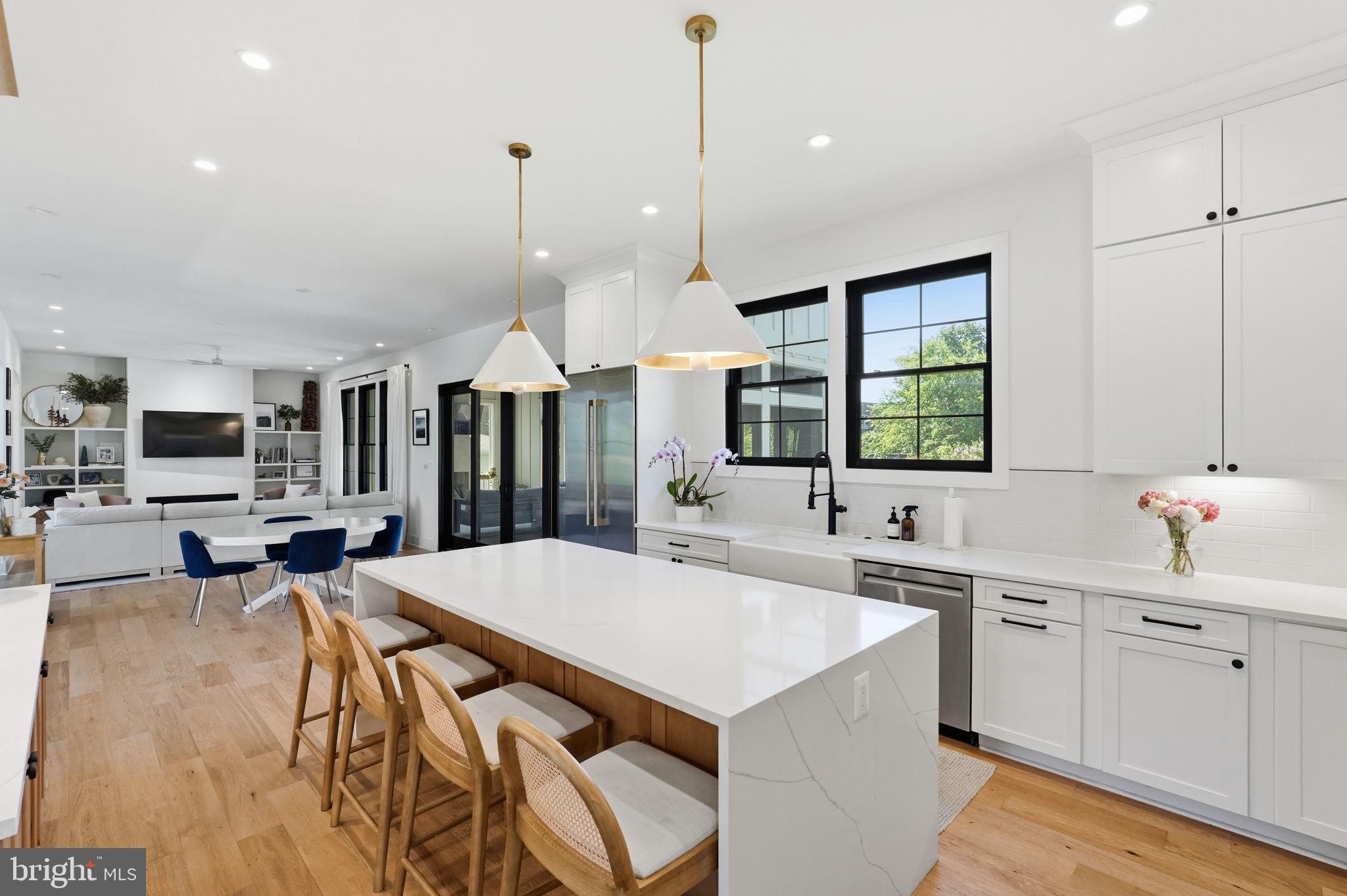6026 Little Falls Road Arlington, VA 22207 - Photo 9 of 44 Chef's kitchen with countertop seating