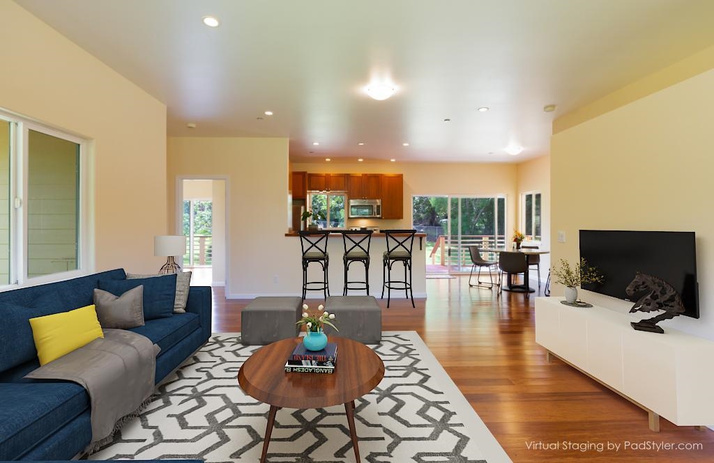 60 Nohea Place, Unit B Haiku, HI 96708 - Photo 5 of 30 a living room with furniture and a flat screen tv