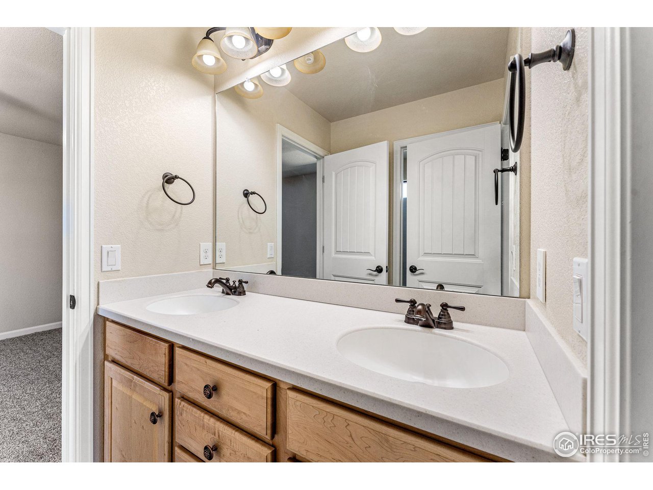 5101 Eagan Circle Longmont, CO 80503 - Photo 27 of 39 a bathroom with a sink and a mirror