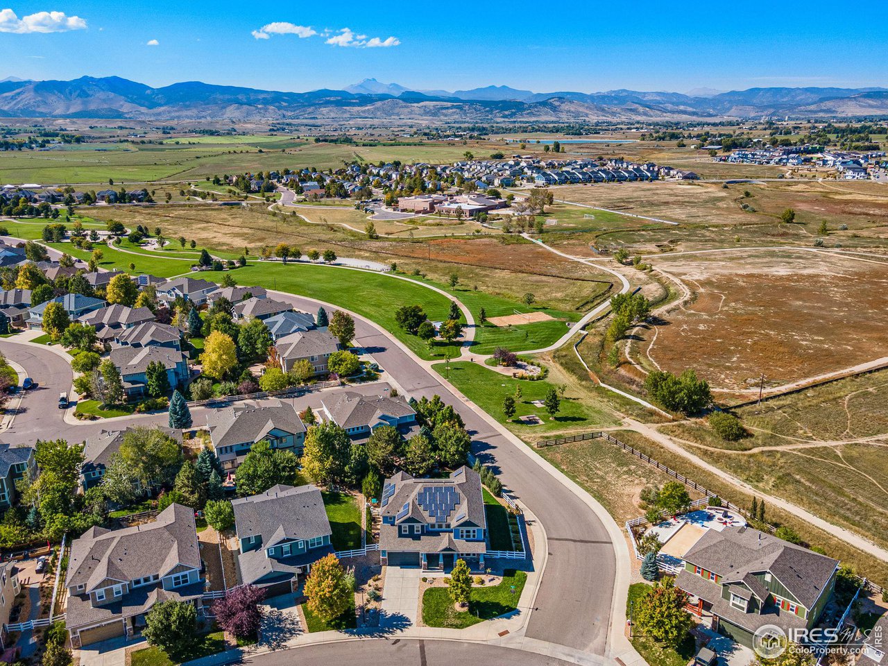5101 Eagan Circle Longmont, CO 80503 - Photo 38 of 39 an aerial view of residential houses with outdoor space