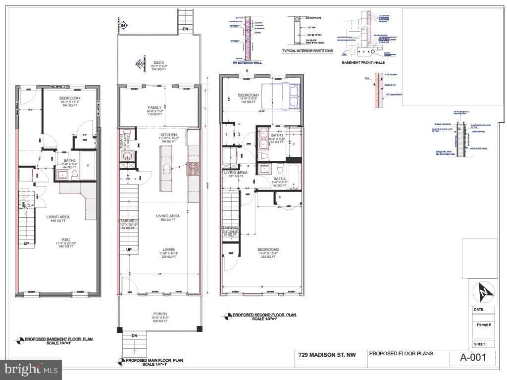 729 Madison Street Northwest Washington, DC 20011 - Photo 59 of 59 Potential floorplan - Upper level with 2 BRs