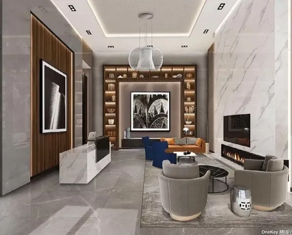 a living room with a couch and a flat screen tv