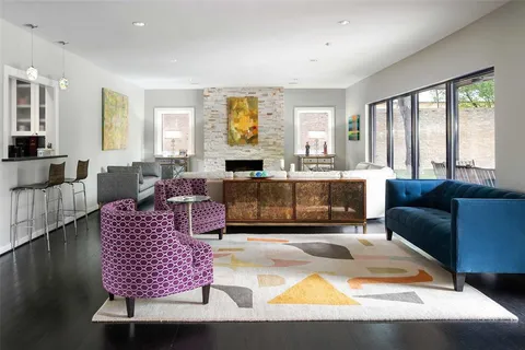 a living room with furniture or couch and a window