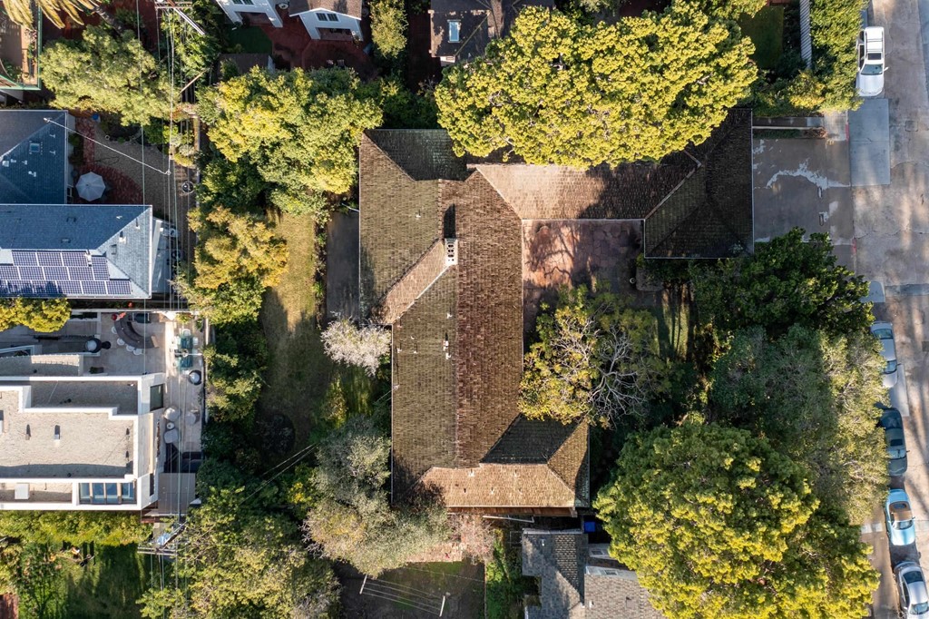 1380 Park Row La Jolla, CA 92037 - Photo 38 of 51 an aerial view of a house with garden space and street view