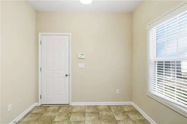 an empty room with a window