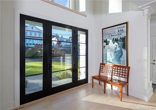 a view of front door with lounge chair