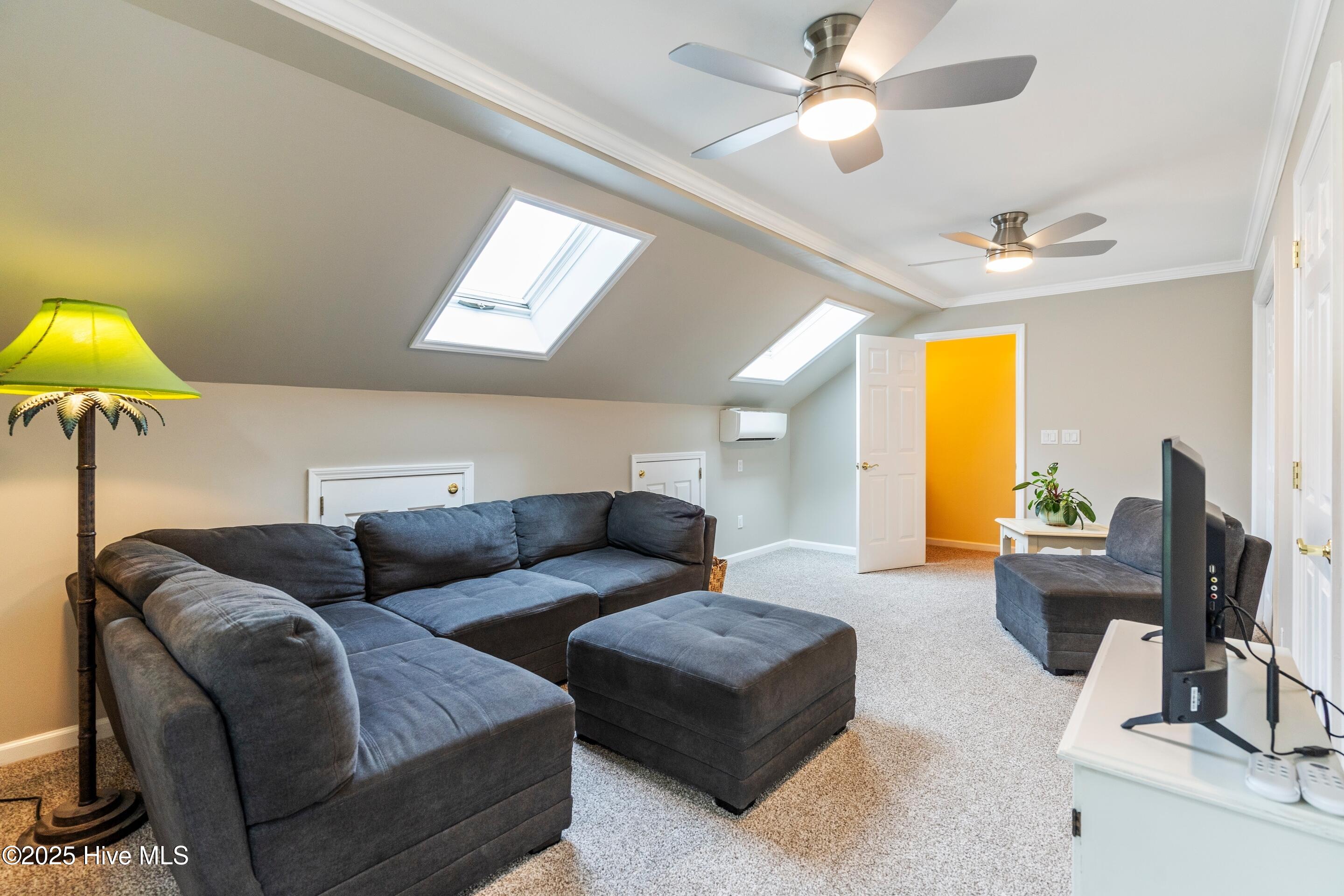 1020 Cordgrass Road Hampstead, NC 28443 - Photo 27 of 65 Bonus room with skylights and mini-split air conditioning