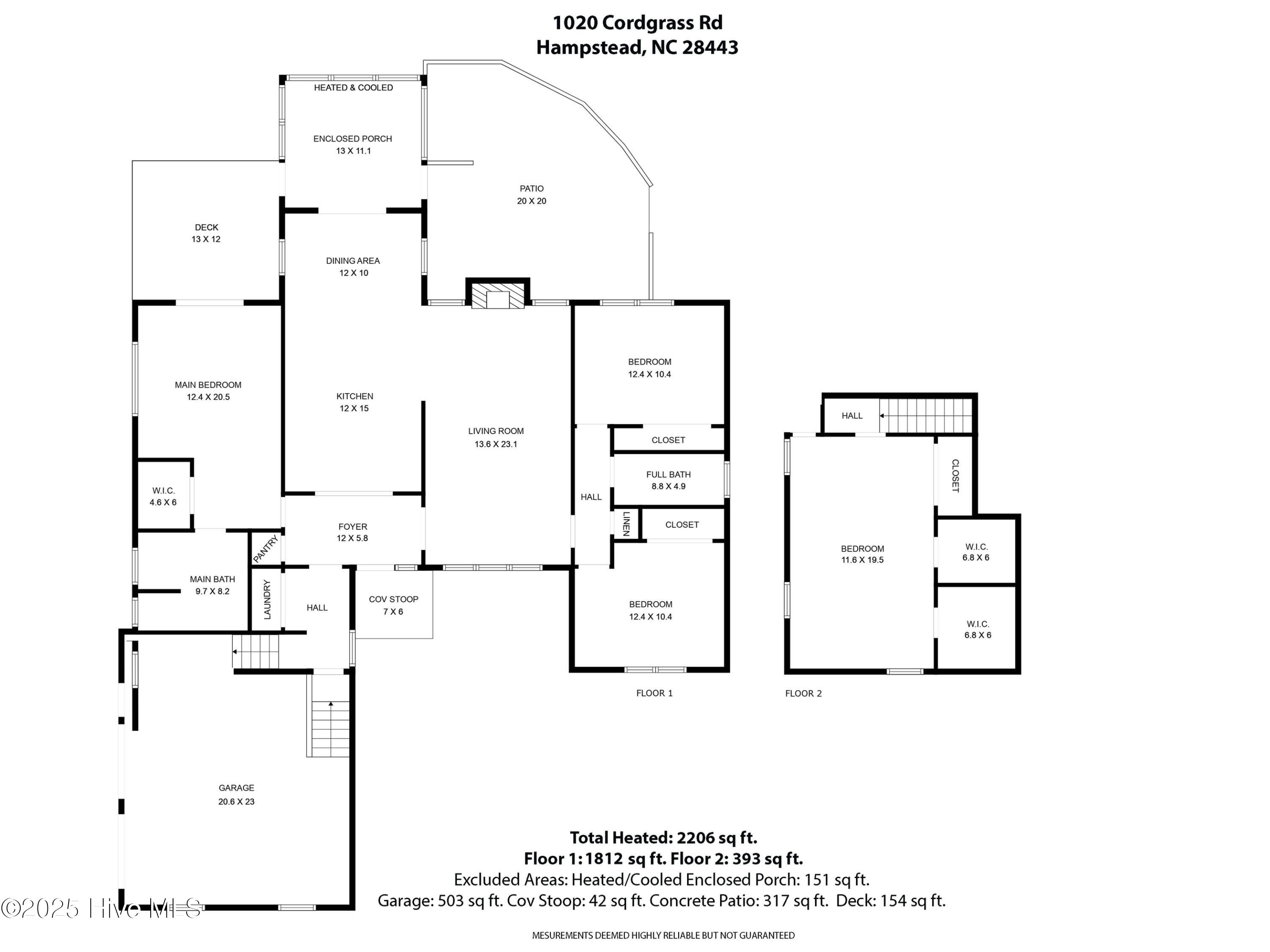 1020 Cordgrass Road Hampstead, NC 28443 - Photo 65 of 65 Floor Plan - 1020 Cordgrass Road Hampstead, NC