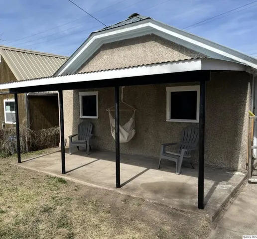 a view of a wooden door