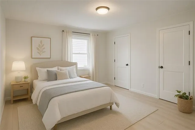 a bathroom with a shower and toilet