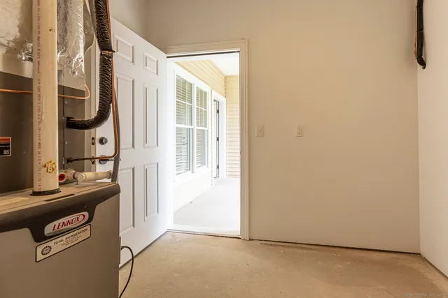 a view of front door with hallway