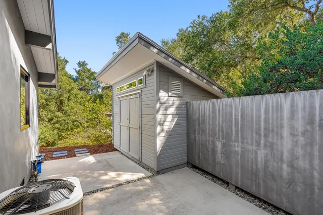 a backyard of a house