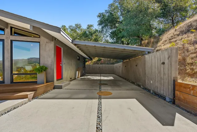 a backyard of a house