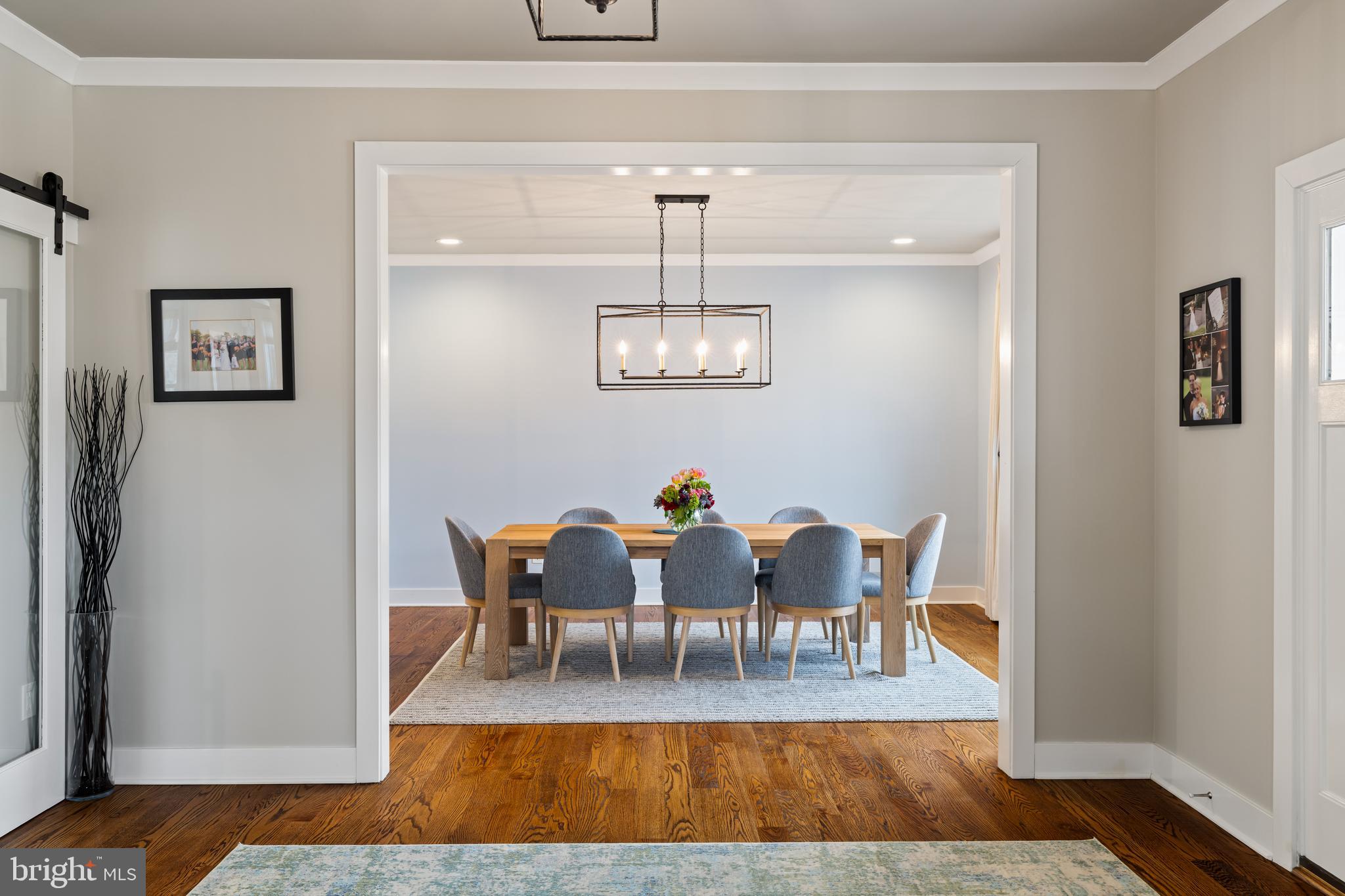 601 Spruce Lane Villanova, PA 19085 - Photo 4 of 27 a view of a dining room with furniture and wooden floor