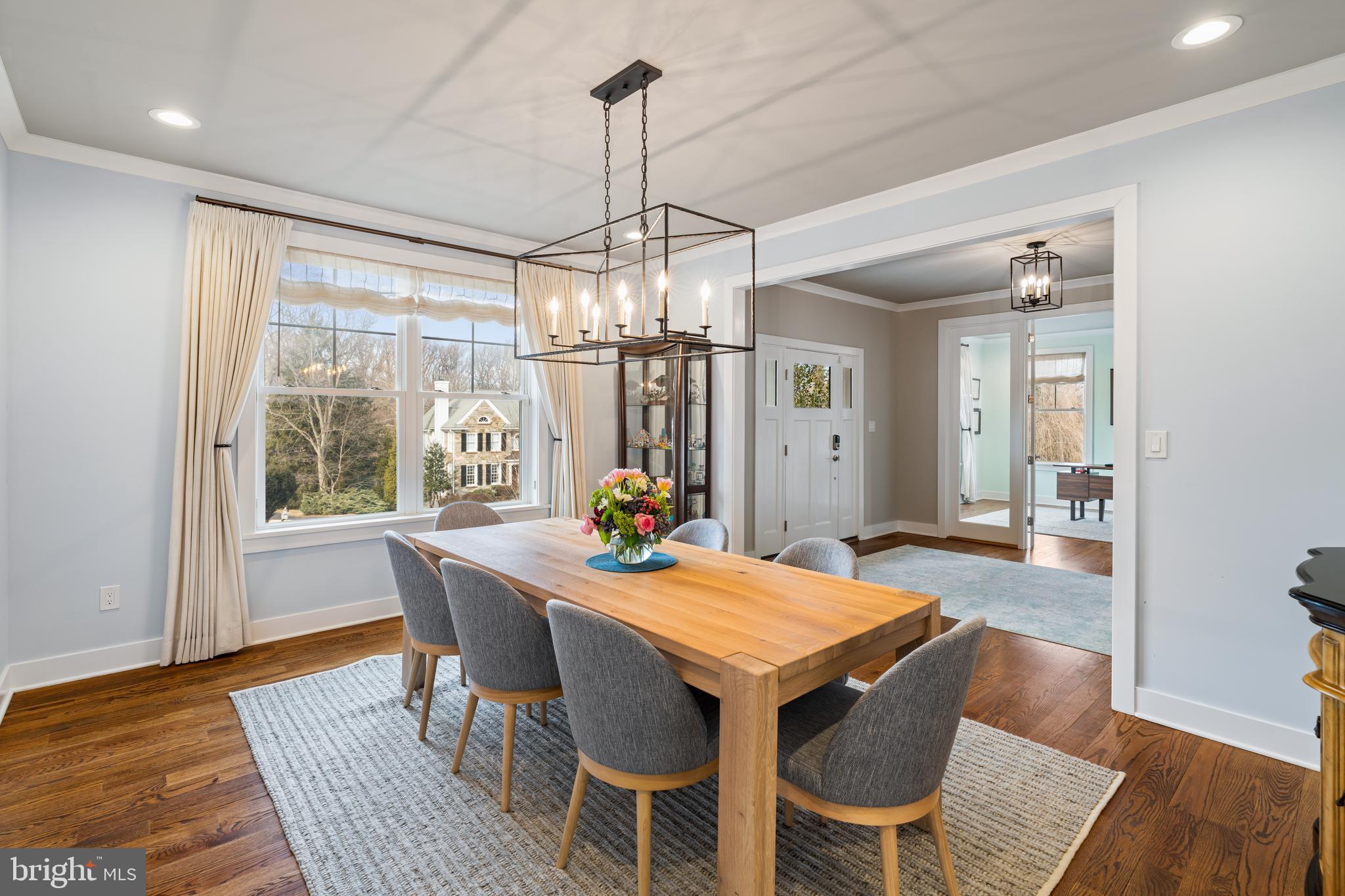601 Spruce Lane Villanova, PA 19085 - Photo 5 of 27 a view of a dining room with furniture window and wooden floor