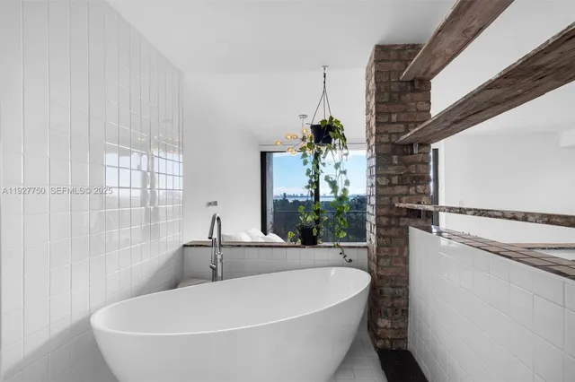 a view of a room with shelves