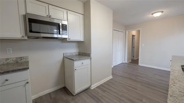 a view of a livingroom with a window