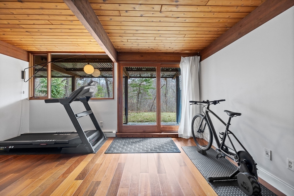 16 Belvedere Road Boxford, MA 01921 - Photo 20 of 35 a view of a room with gym equipment