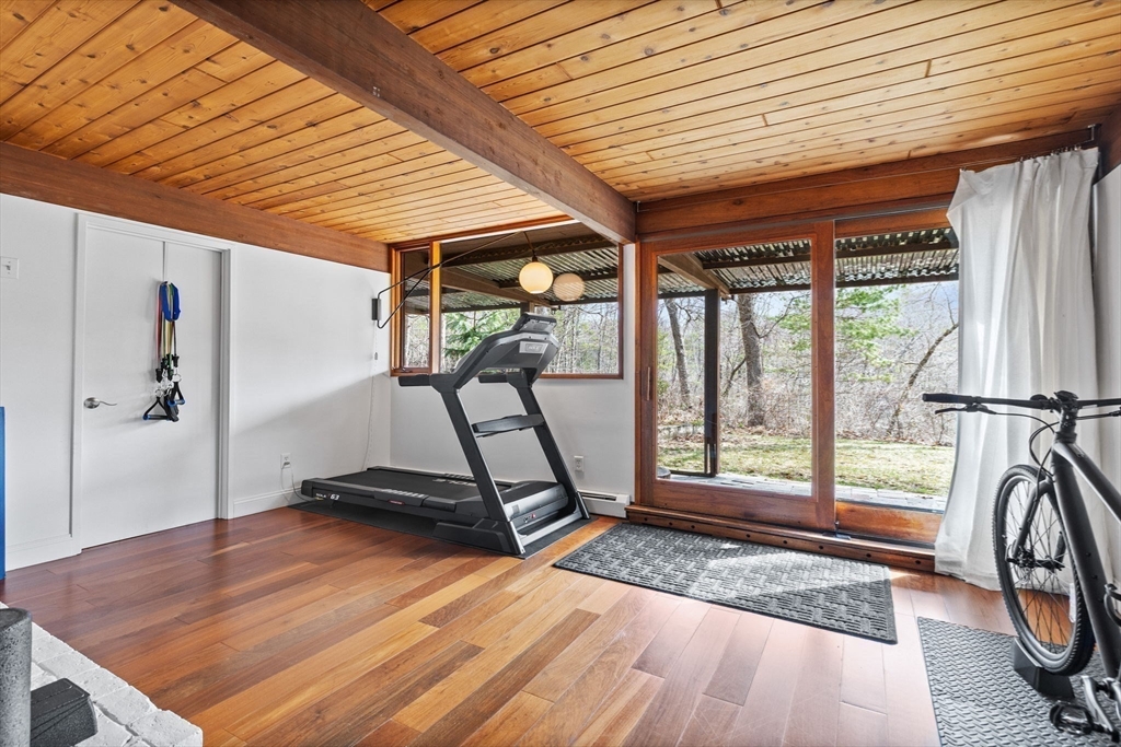 16 Belvedere Road Boxford, MA 01921 - Photo 21 of 35 a view of a room with gym equipment