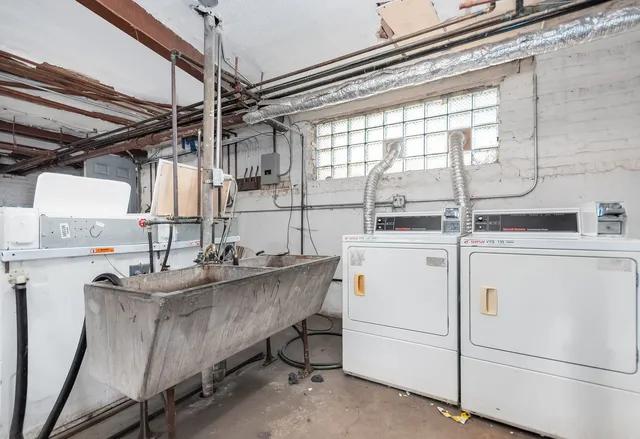 a room with storage and utility