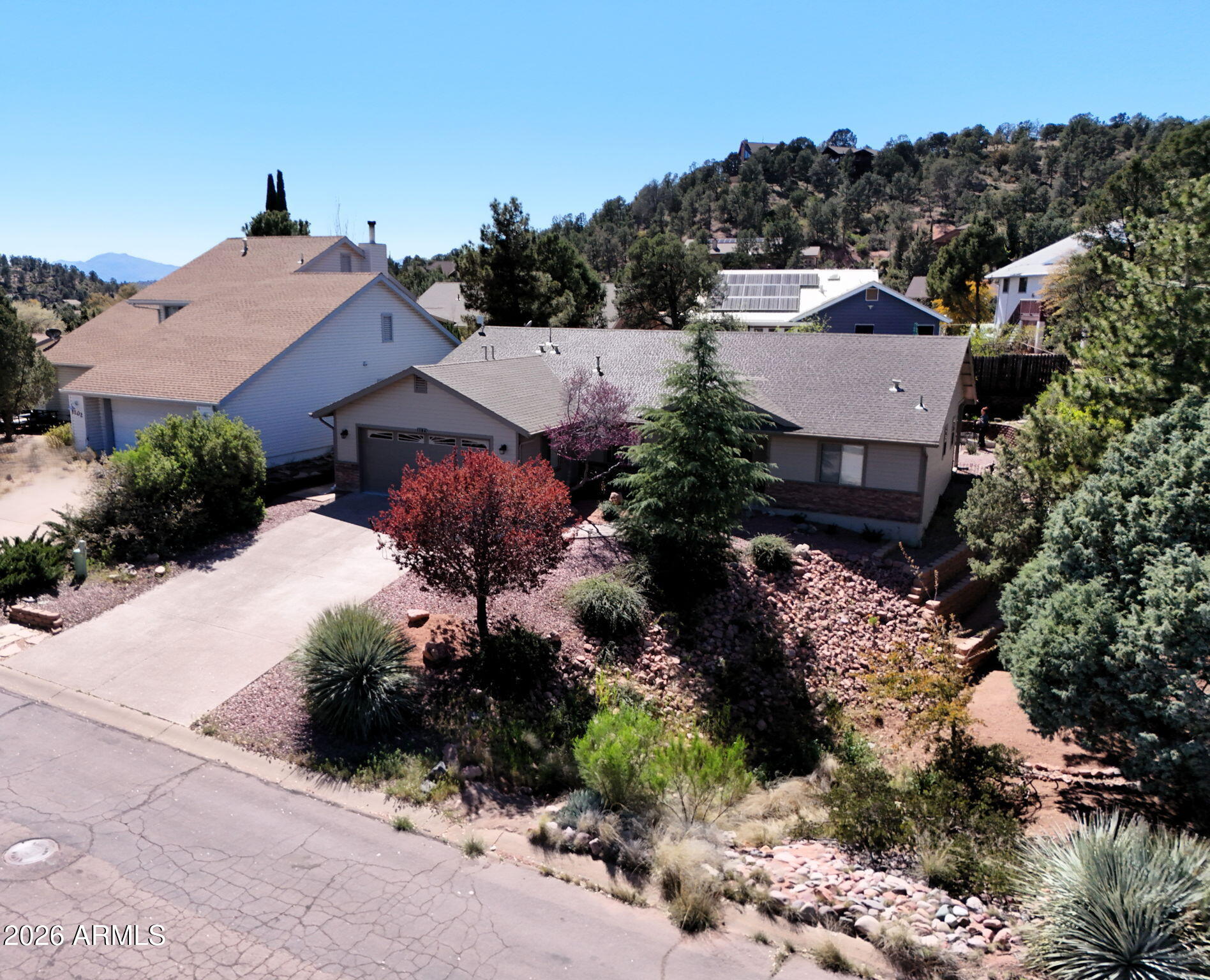 1104 North Rhone Circle Payson, AZ 85541 - Photo 28 of 39 an aerial view of house with yard