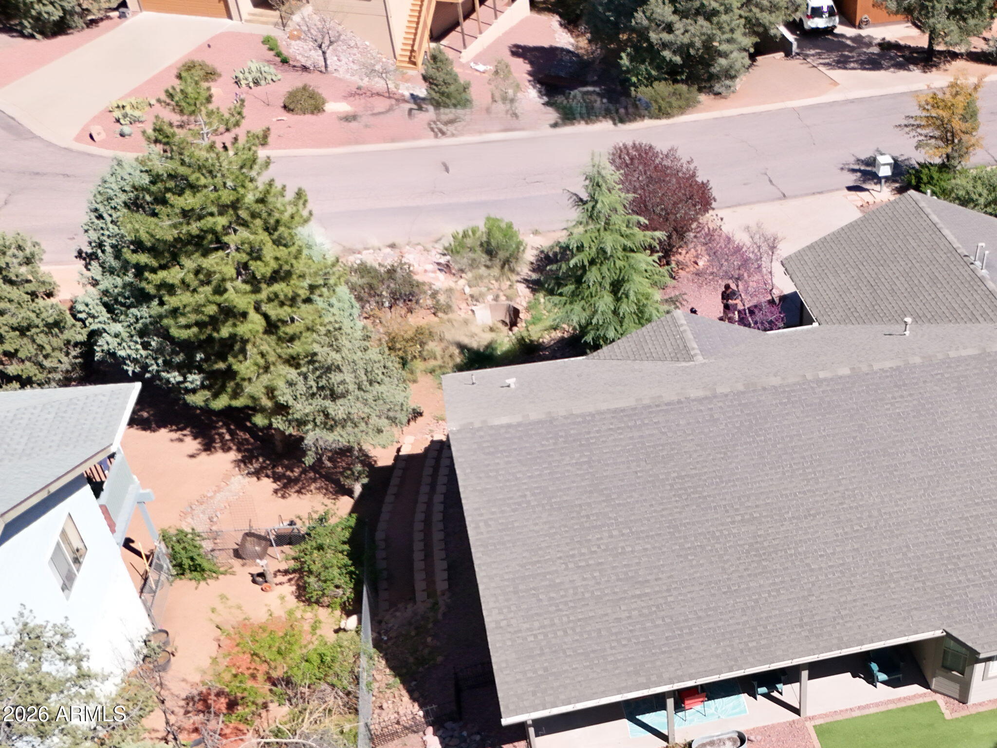 1104 North Rhone Circle Payson, AZ 85541 - Photo 31 of 39 an aerial view of residential house with yard and sign board