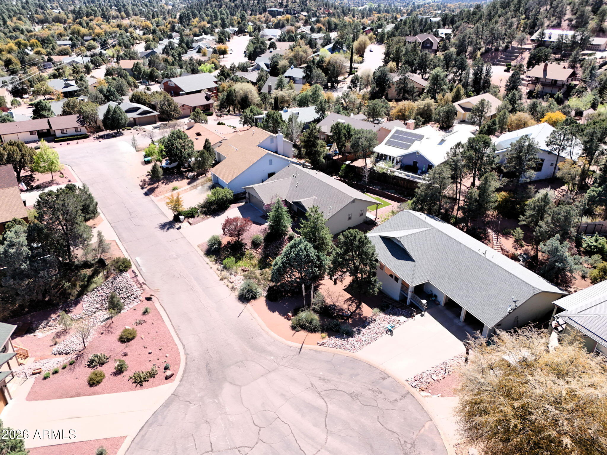1104 North Rhone Circle Payson, AZ 85541 - Photo 39 of 39 an aerial view of a house with a yard covered with swimming pool