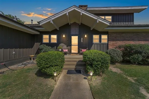 a front view of a house