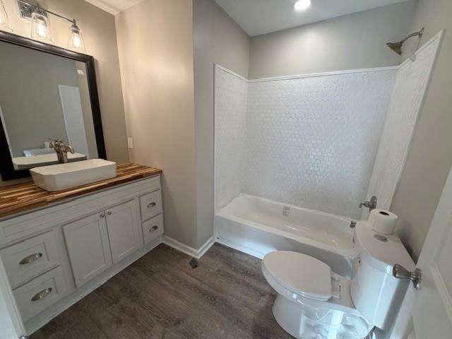 756 Old Summerville Road Northwest Rome, GA 30165 - Photo 14 of 21 a bathroom with a granite countertop sink toilet and shower