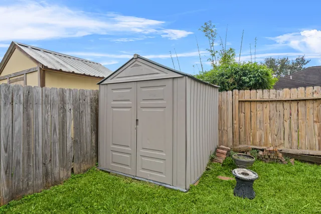 a backyard of a house