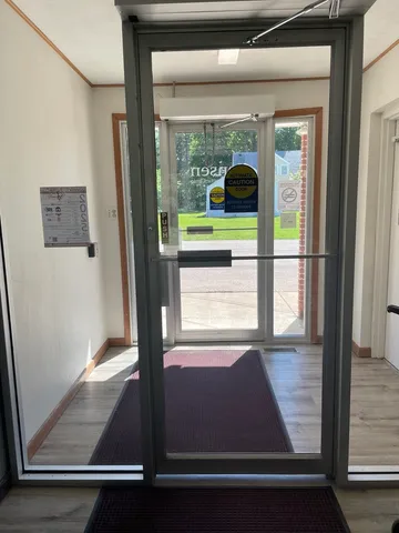 a view of a car garage