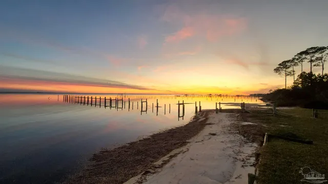 a view of an ocean and beach