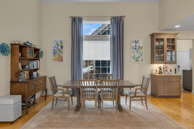 a workspace with furniture and window