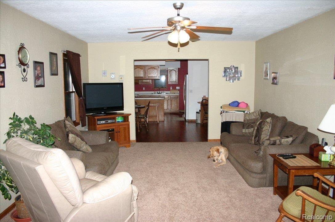 1651 East Erie Road Erie, MI 48133 - Photo 8 of 21 Living Room into Kitchen