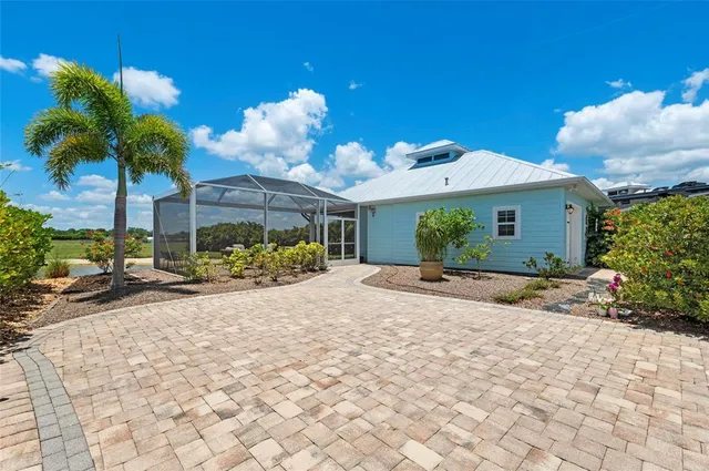 a view of a house with a patio