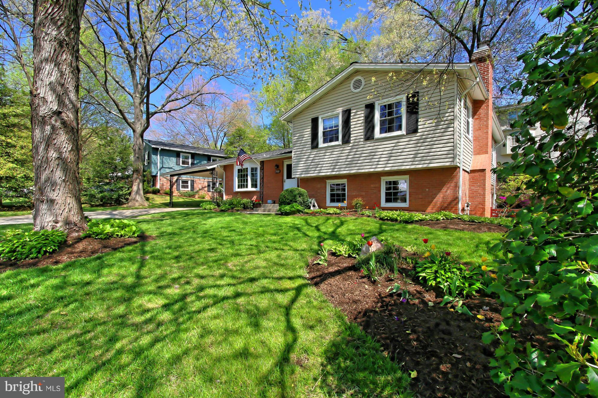7012 Hadlow Drive Springfield, VA 22152 - Photo 2 of 30 a front view of a house with garden