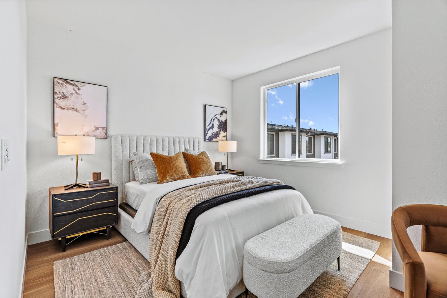 943 Woodside Road Redwood City, CA 94061 - Photo 23 of 30 a bed room with a bed and a chair