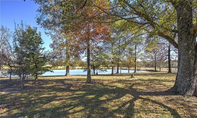 a view of a room with wooden walls