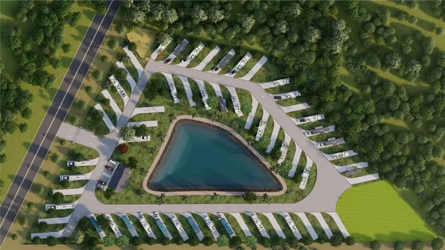 a view of swimming pool from a balcony