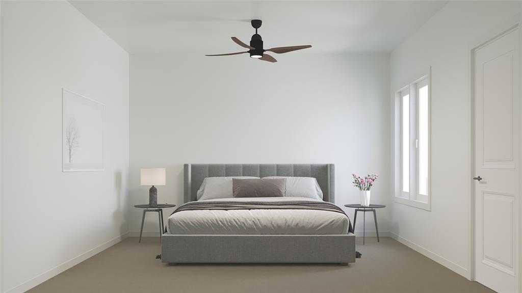 483 Lessie Circle Kennedale, TX 76060 - Photo 11 of 18 a bedroom with a bed and a ceiling fan