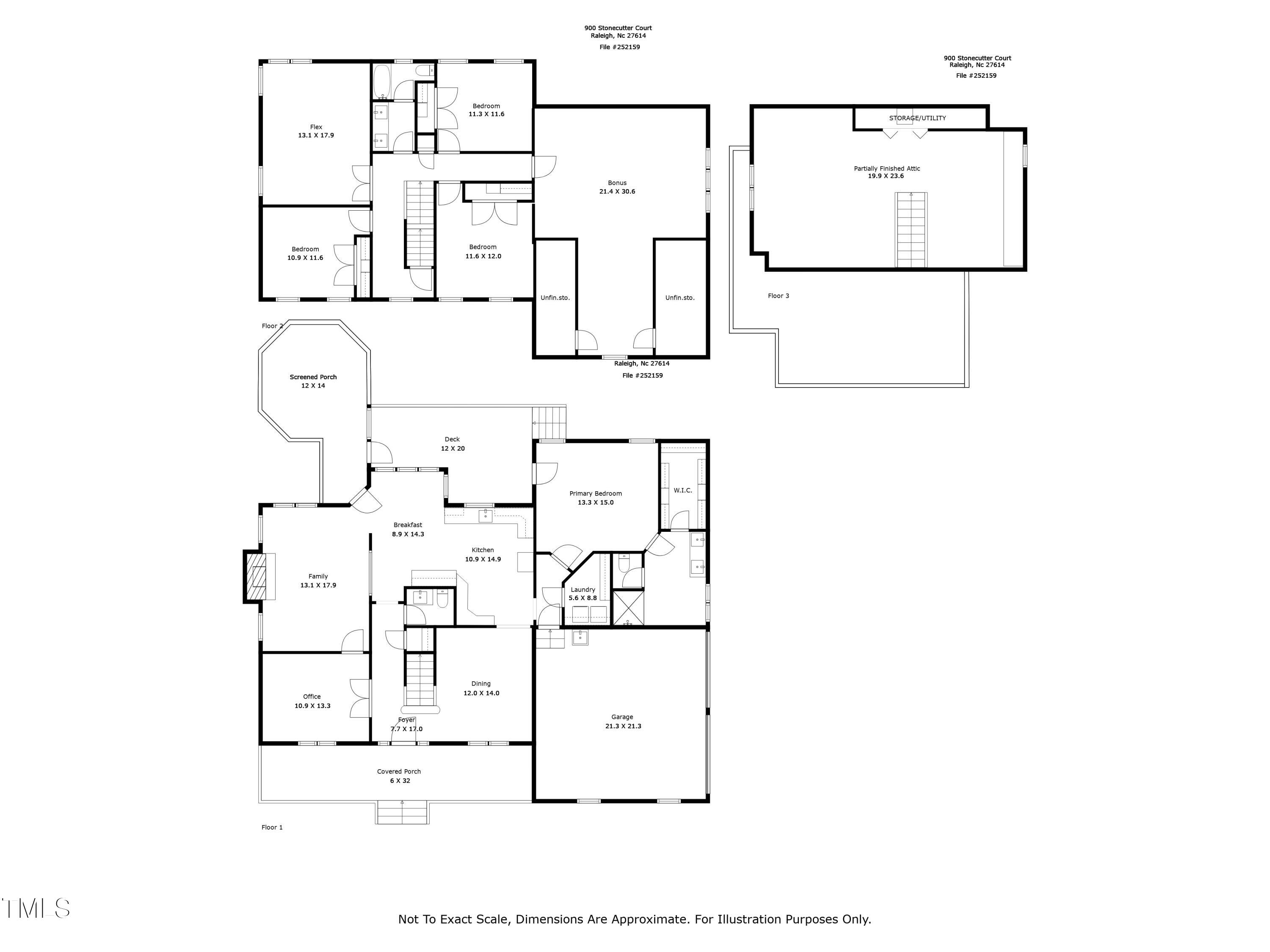 900 Stonecutter Court Raleigh, NC 27614 - Photo 51 of 53 all_floors_floor plan