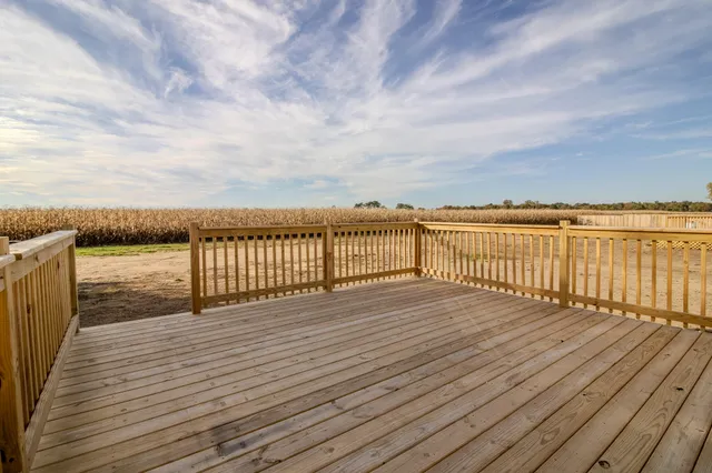 a view of backyard of house