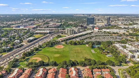 an aerial view of residential building with outdoor space