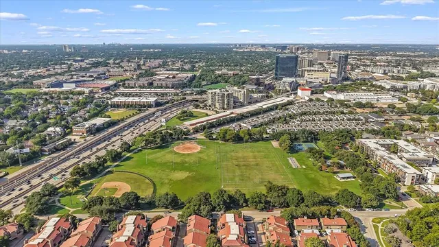 an aerial view of residential building with outdoor space