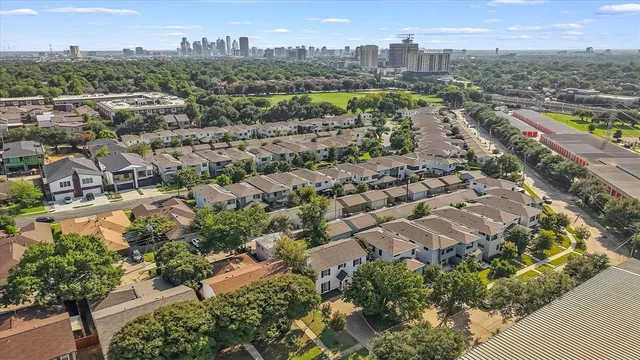 an aerial view of a city