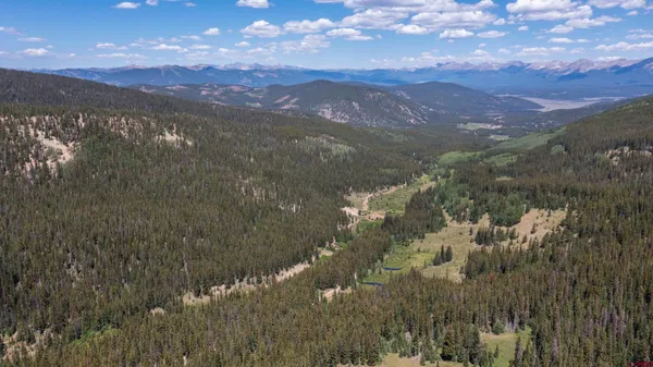 a view of city and mountain