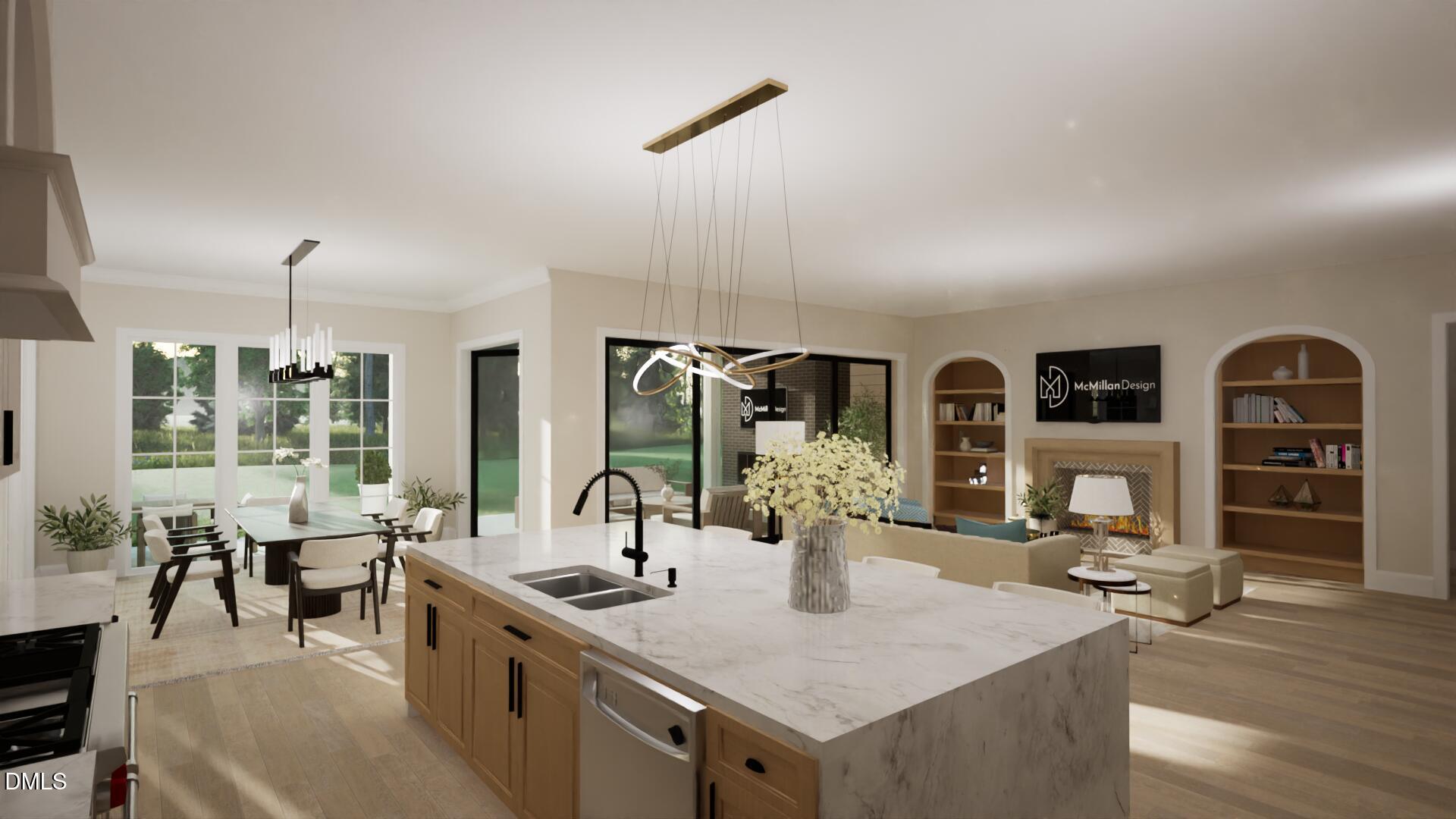 4801 Rampart Street Raleigh, NC 27609 - Photo 11 of 51 Kitchen Rendering