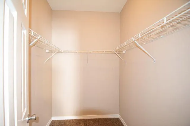 a view of small space with racks on the wall