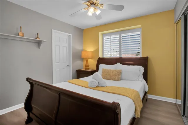 a view of a patio with swimming pool